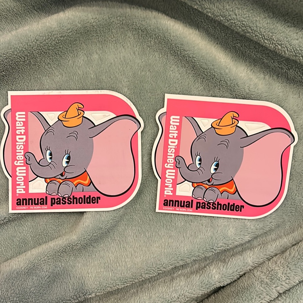 Dumbo Disney Annual PassHolder magnets (two).